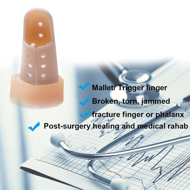 [Australia] - Plastic Finger Splints,3-Size Pack Mallet Finger Brace Mallet Dip Finger Support, Trigger Finger, Finger Support Brace, Finger Immobilizer 4# 