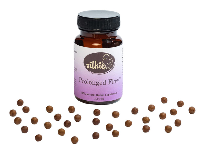 [Australia] - Silkie Prolonged Flow Supplement - Hormonal Balance Support, Decreases & Regulates Menstrual Cycle, Hot Flashes & Night Sweats Relief, 300 Count 