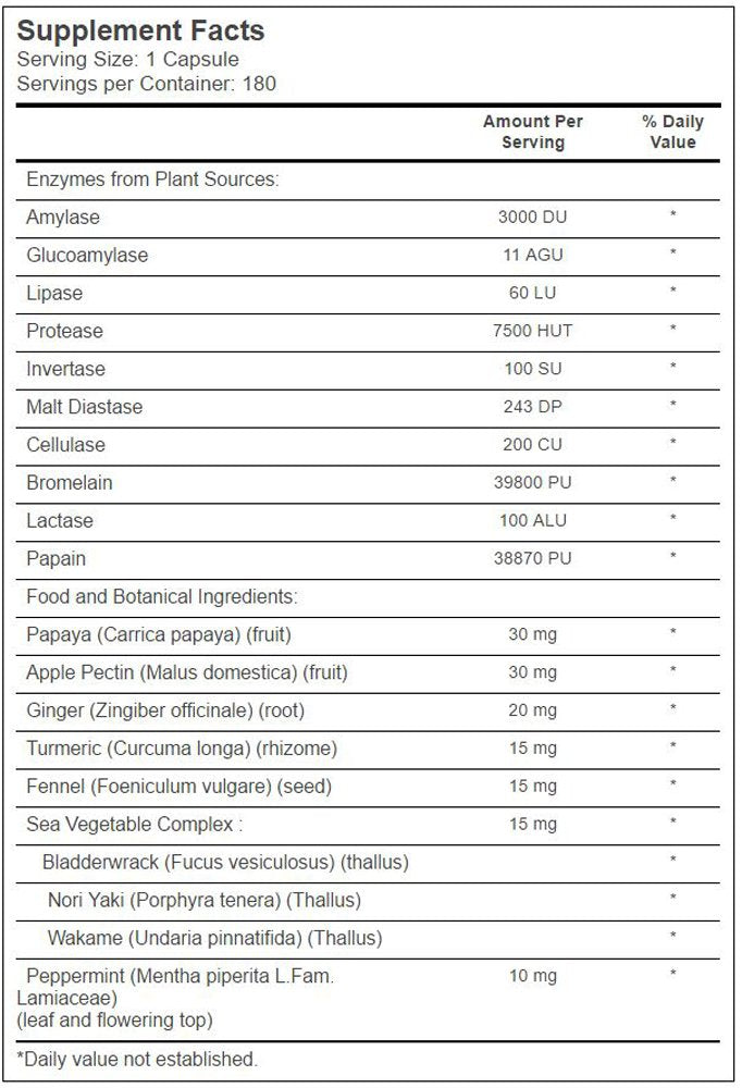 [Australia] - Vitacost Mega Spectrum Enzyme - 180 Capsules 