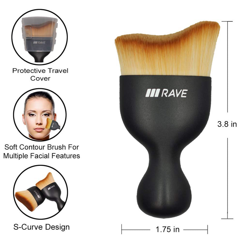 [Australia] - Rave Makeup Sponge Set, Contour Kabuki Foundation Makeup Brush, Latex Free Makeup Blender Beauty Sponges, Apply Creams, Powders, Bronzers or Concealers 