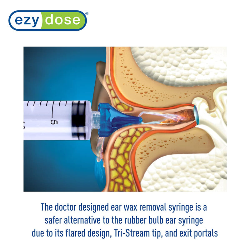 [Australia] - Ezy Dose Ear Wax Removal Syringe with Tri-Stream Tip, Perfect for Kids and Adults, 20mL Capacity 