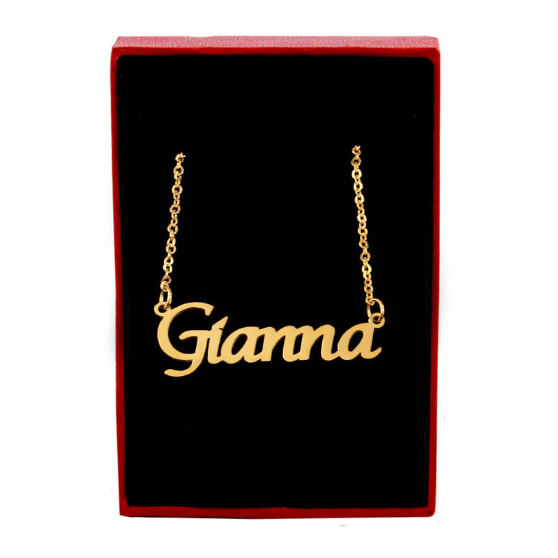 [Australia] - Gianna Personalized Name Necklace 18K Gold Plated Dainty Necklace - Jewelry Gift Women, Girlfriend, Mother, Sister, Friend 