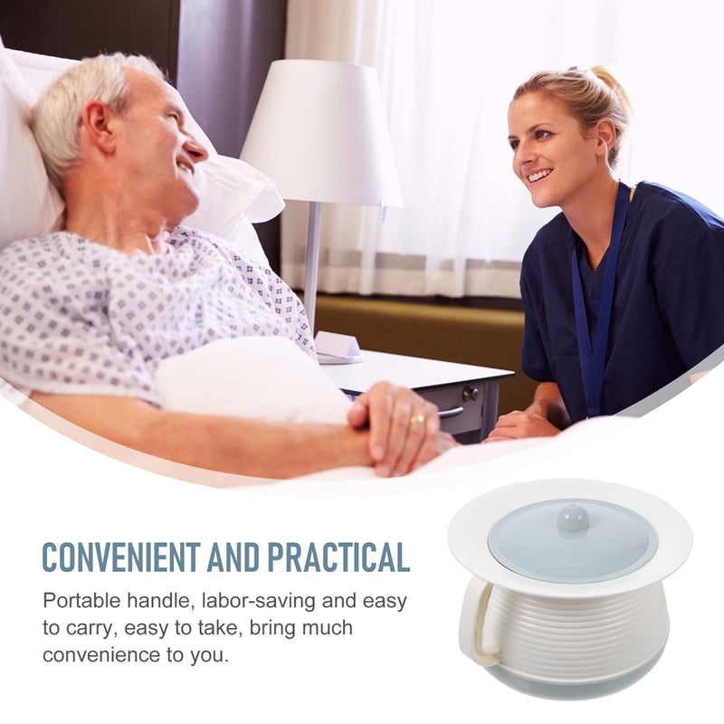 [Australia] - Balacoo Portable Toilet Urinal Spittoon Chamber Pot Potty Pla- stics Bedpan Urine Bucket Bottle with Lid for Adults Child Pregnant Elderly (Sky- Blue) Sky-blue 