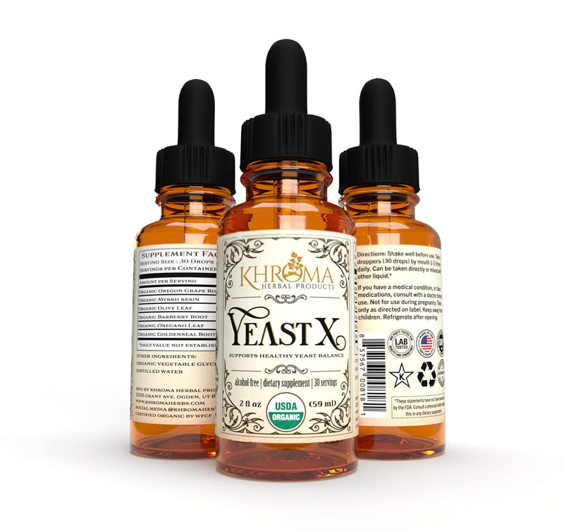 [Australia] - Yeast X - Organic Yeast Support - 30 Servings in a 2 oz Glass Bottle 