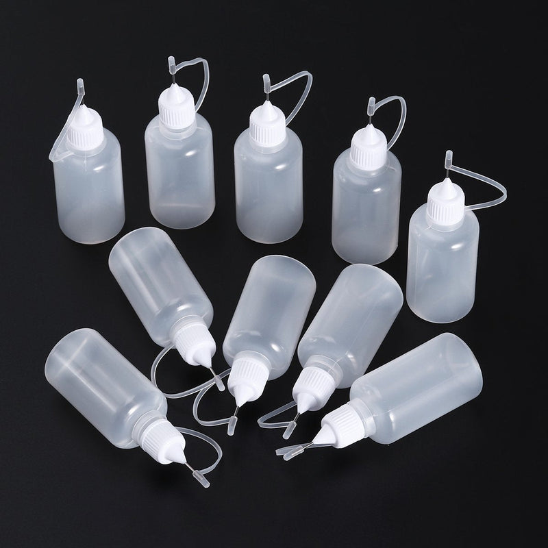 [Australia] - Milisten 10Pcs 30ml Needle Tip Glue Bottle Applicator DIY Quilling Tool Precision Bottle Squeeze Bottle 