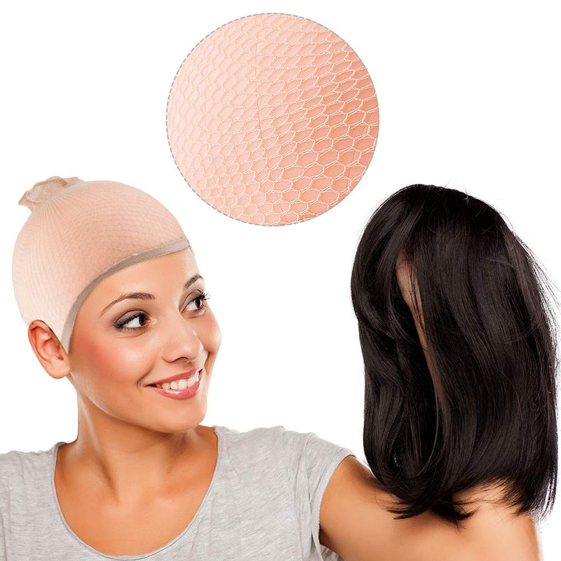 [Australia] - WXJ13 2 PCS Makeup Latex Bald Caps and 2 PCS Nylon Wig Caps for Costume Party Adult Costume Accessory 