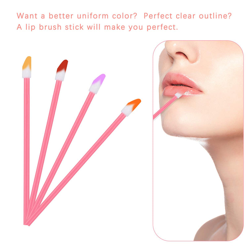 [Australia] - 650PCS Disposable Lip Brushes Lip Gloss Applicators Make Up Brush Lipstick Lip Gloss Wands Makeup Applicators Brushes Applicator Tool Makeup Beauty Tool Kits Disposable Lip Brushes Tool Kits Pink 