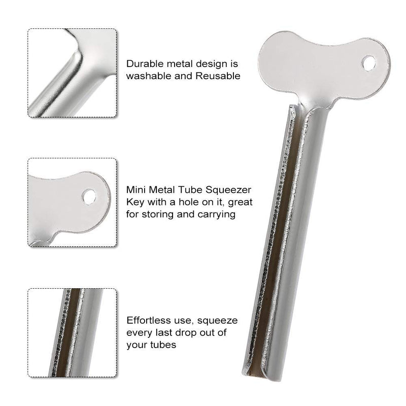 [Australia] - Tube Squeezer Stainless Steel Tube Squeezer Metal Tube Reel Tube Key Toothpaste Squeezer Key for Creams Cleaning Agent Mustard Family Kitchen Bathroom 6 Pieces 