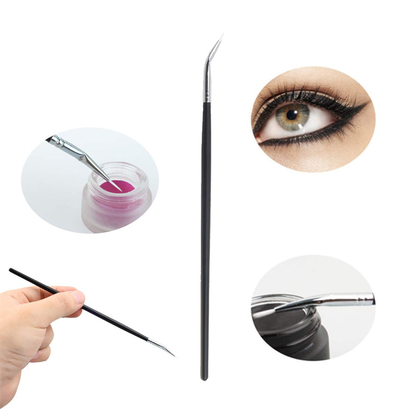 [Australia] - Dogie Lyn Eye Makeup Gel Eyeliner Brushes - Ultra Fine Bent Eyeliner Brush Angled Eye Define Pointed Round Brush Kit Makeup Brushes kit 