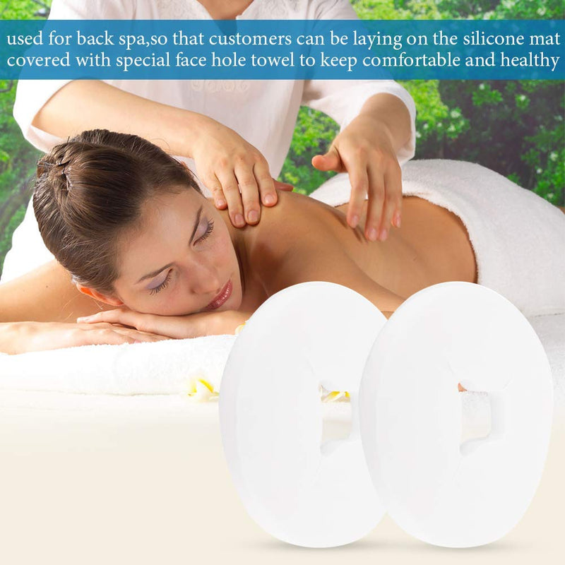 [Australia] - 100Pcs Disposable Face Massage Pad,Pillow Cushion for Salon SPA Face Hole Pillow Mat for Beauty Salon, Massage,Tattoo, Hotels, Mattress Cover, Daily Life Use for Person and Pet 