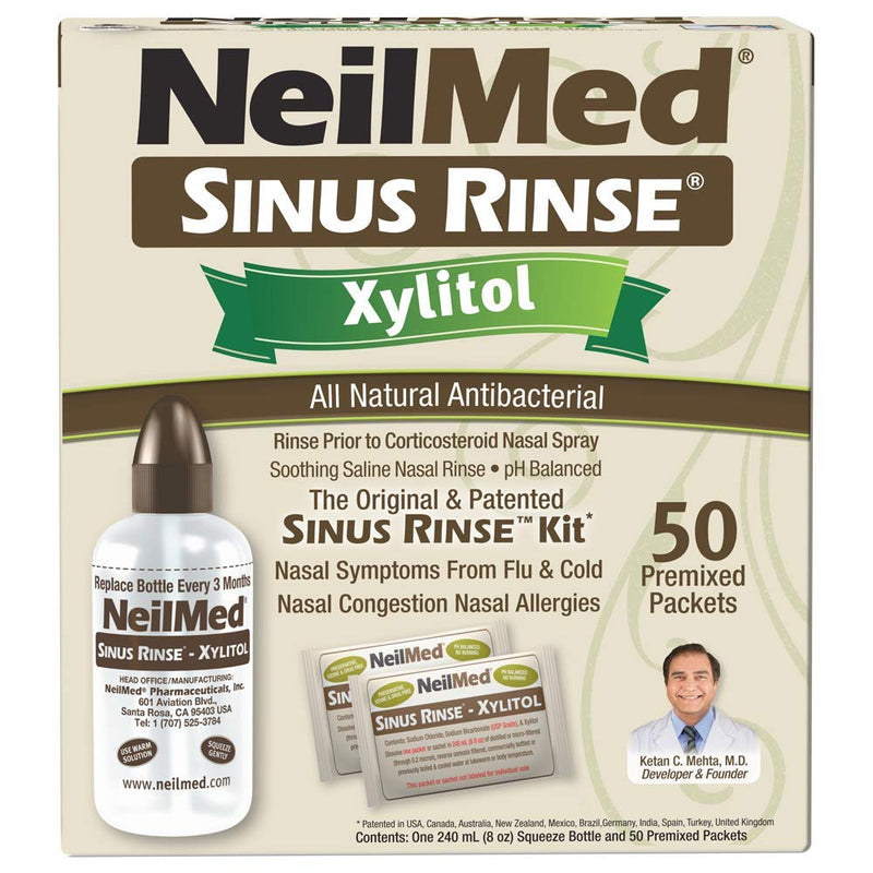 [Australia] - NeilMed Sinus Rinse Kit with Xylitol, 50 Count (Pack of 1) 