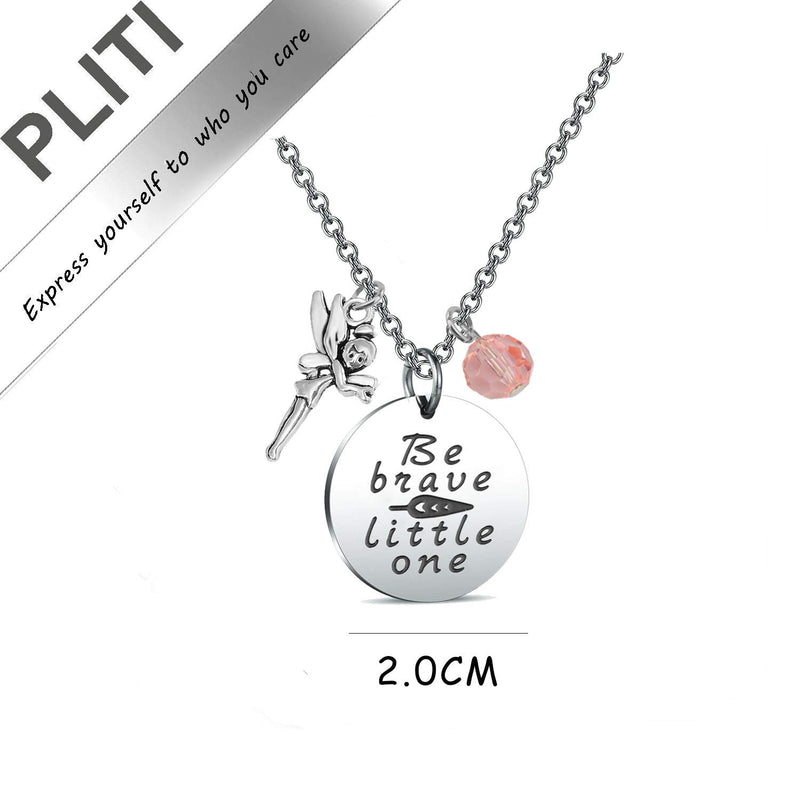 [Australia] - PLITI First Day of School Kindergarten Gift Mother Daughter Necklace Kindergarten Preschool Jewelry Be Brave Little One Daughter Necklace from Mom Brave Little Guy 