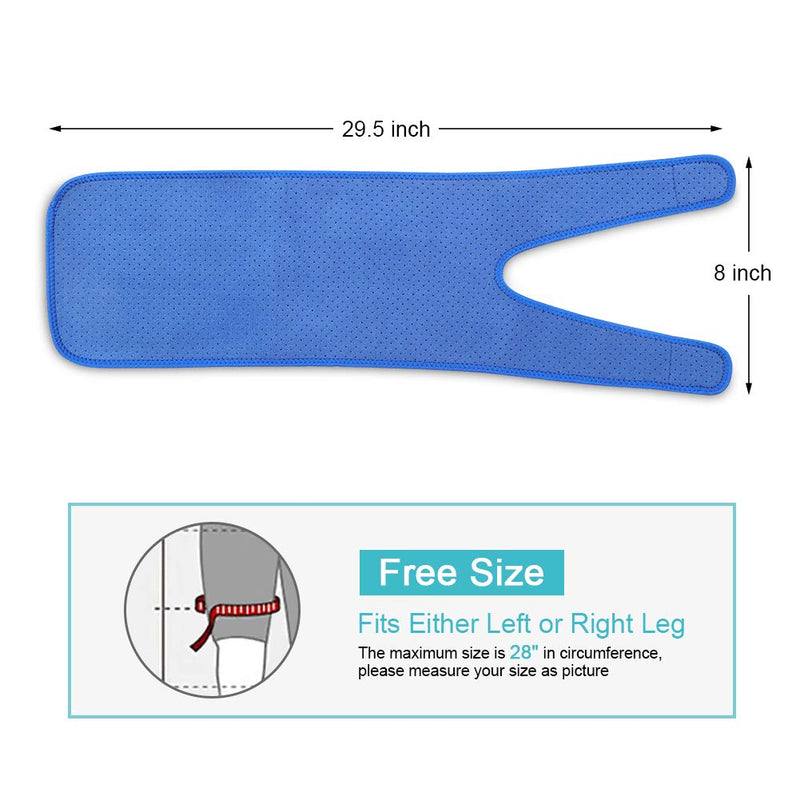 [Australia] - Thigh Support, Super Breathable Thigh Compression Brace Thigh Support Wrap with Anti-Slip Lining for Men & Women Hamstring Injury Prevention and Recovery Blue Thigh Support 