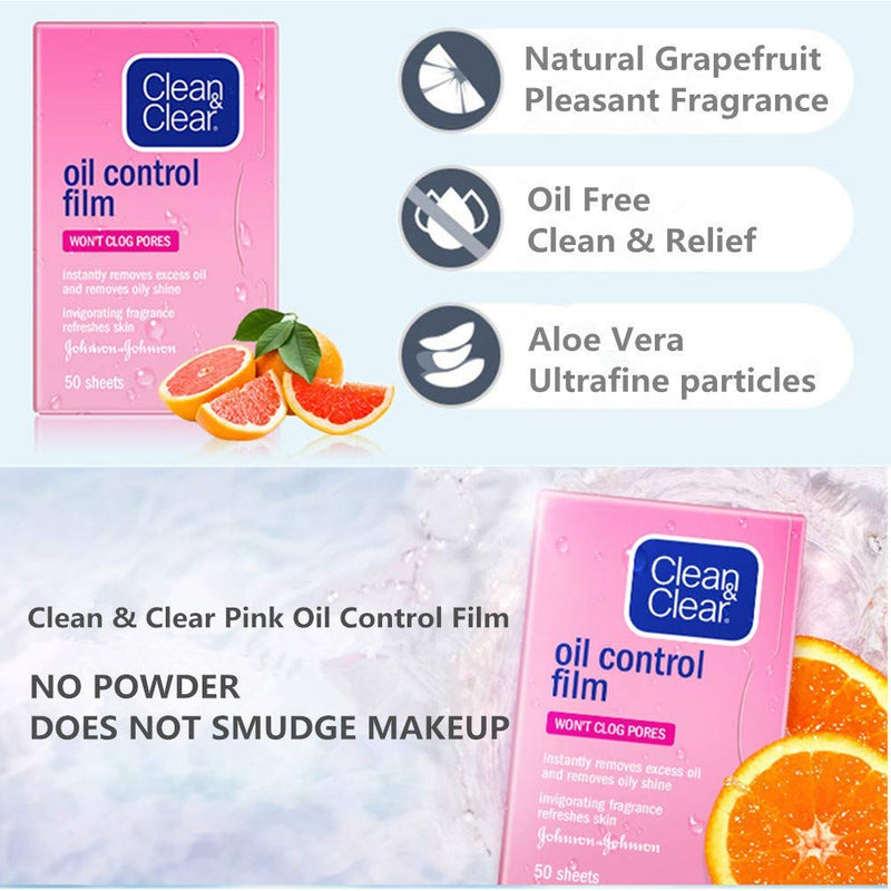 [Australia] - Beauty Kate Oil absorbing oil Blotting Paper Same Series with Clean & Clear Oil Absorbing Facial Sheets, 60 sheets Blue + 50 sheets Pink 