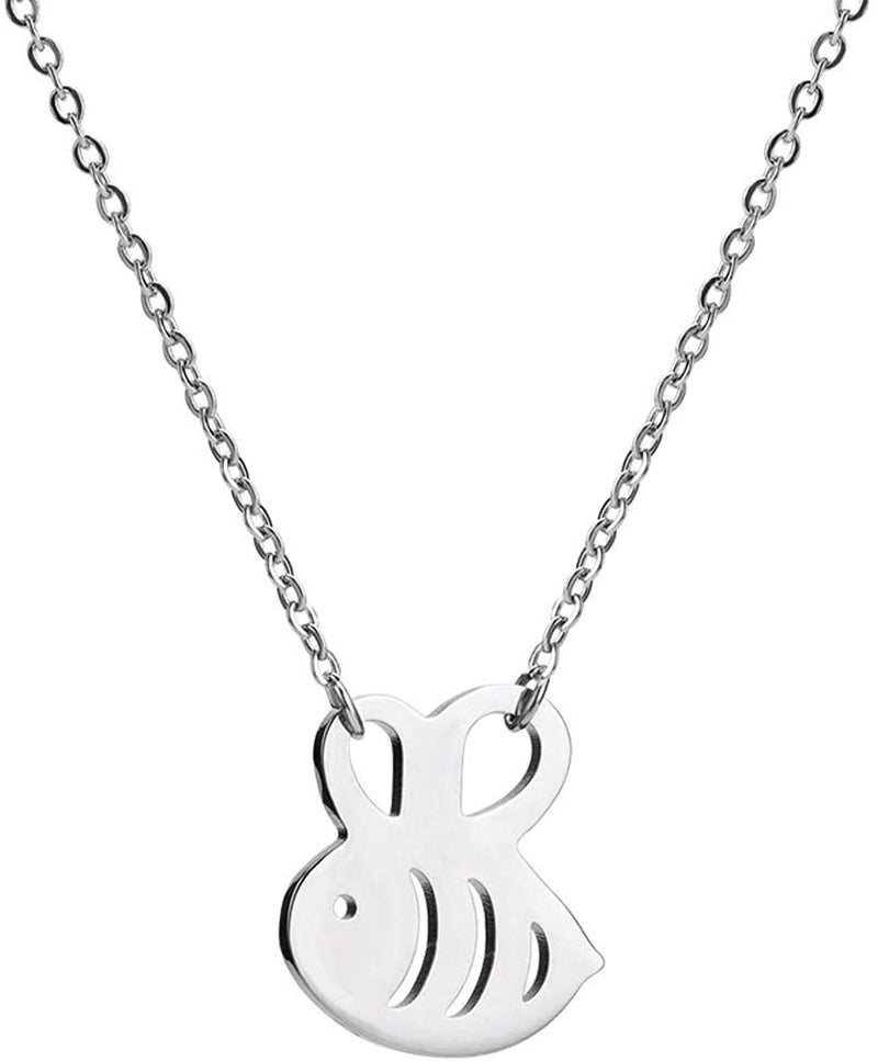 [Australia] - Bestill Animal Necklace Stainless Steel Charm Pendants Jewelry Gift for Women Honey Bee 