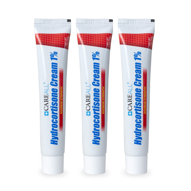 [Australia] - (3 Pack) CareALL 1% Hydrocortisone Cream, 1oz Tube, Maximum Strength Formulation, Relieves Itching and Redness, Compare to Active Ingredient of Leading Brand. 1 Ounce (Pack of 3) 