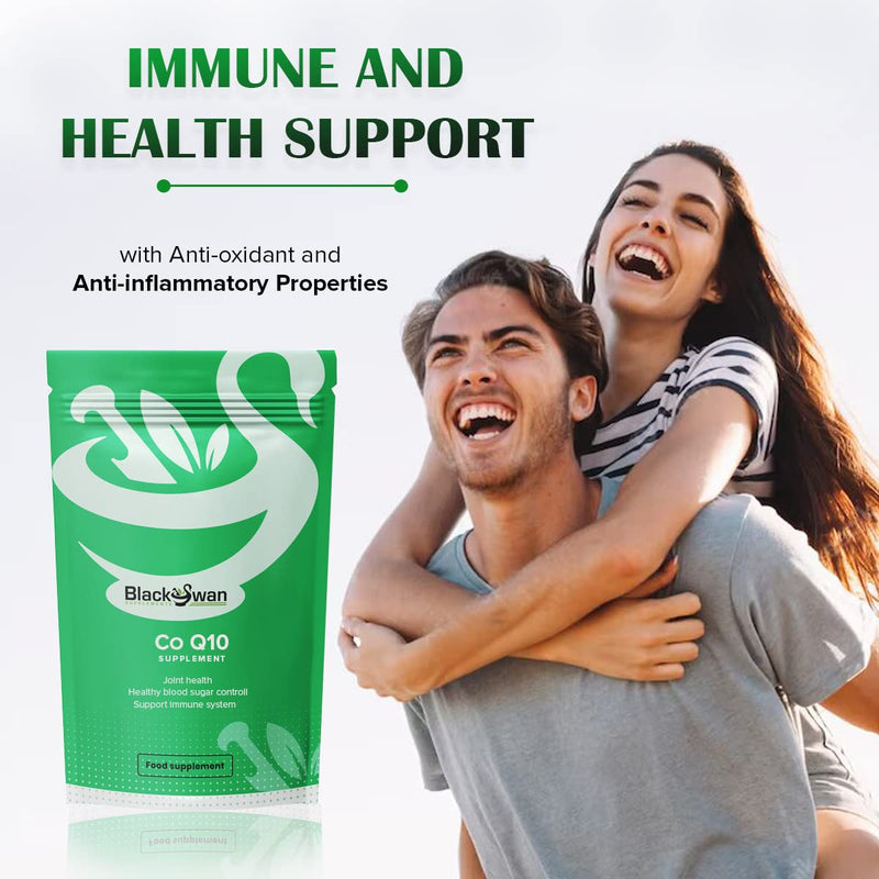 [Australia] - Black Swan Co Q10 mg Softgels - Supports Healthy Blood Pressure, Immune System, and Joint Health - Natural Antioxidant Supplement (120 Softgels) 120 Count (Pack of 1) 