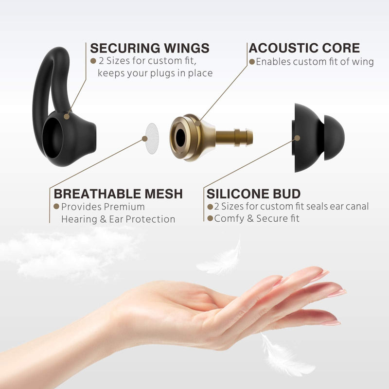 [Australia] - Ear Plugs for Sleeping, Hearprotek 30dB Noise Reduction Sound Blocking Earplugs with Silicone eartips, Soft Sleep Earplugs for Sleeping, Snoring, Travel, Studying, Work (Bronze) Bronze 