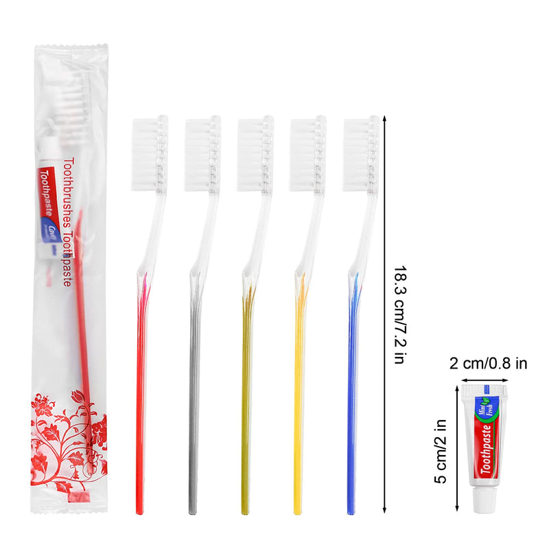 [Australia] - Travel Toothbrushes,Travel Toothbrush Kit,30 Packs Travel Toothbrush Set Camping Hotel Disposable Toothbrushes and Toothpaste(5 Colors) 30 