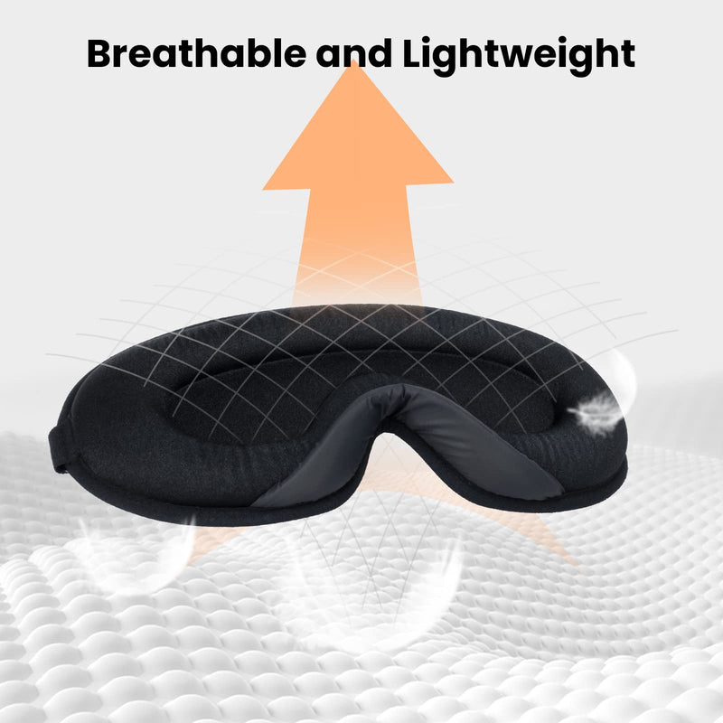 [Australia] - Sleep Eye Mask, 3D Contoured Sleep Mask Light Blocking Sleep Mask for Women and Men, Soft and Comfortable Night Eye Blinder, Suitable for Travel, Lunch Breaks, Sleeping, Meditation Black 