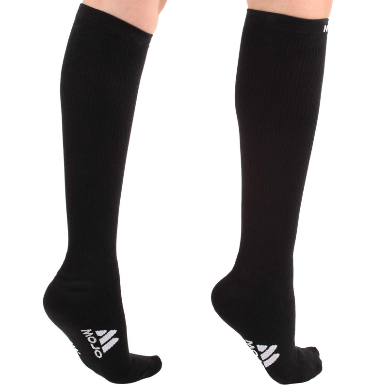 [Australia] - Mojo Athletic Compression Socks Knee Length - Medium Support 15-20mmHg Black 4XL 4X-Large 