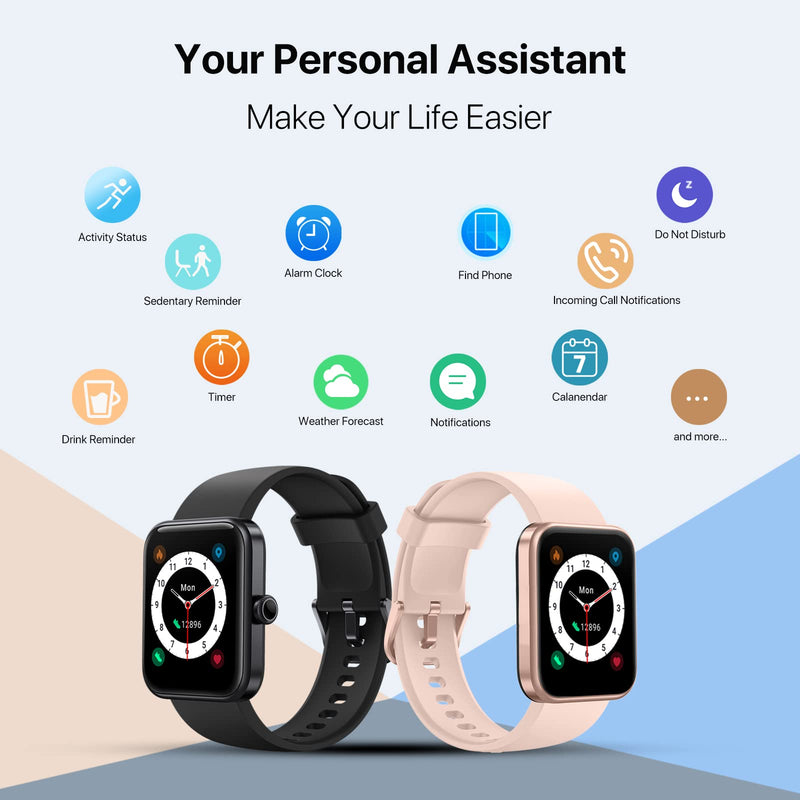 [Australia] - UMIDIGI UFit Pro(40mm) Smart Watch Alexa Built-in,Fitness Tracker with Heart Rate , SpO2 and Sleep Monitor, 5ATM Waterproof HD Color Touchscreen for Men Women Compatible with iPhone & Android black UFit Pro(40mm) 