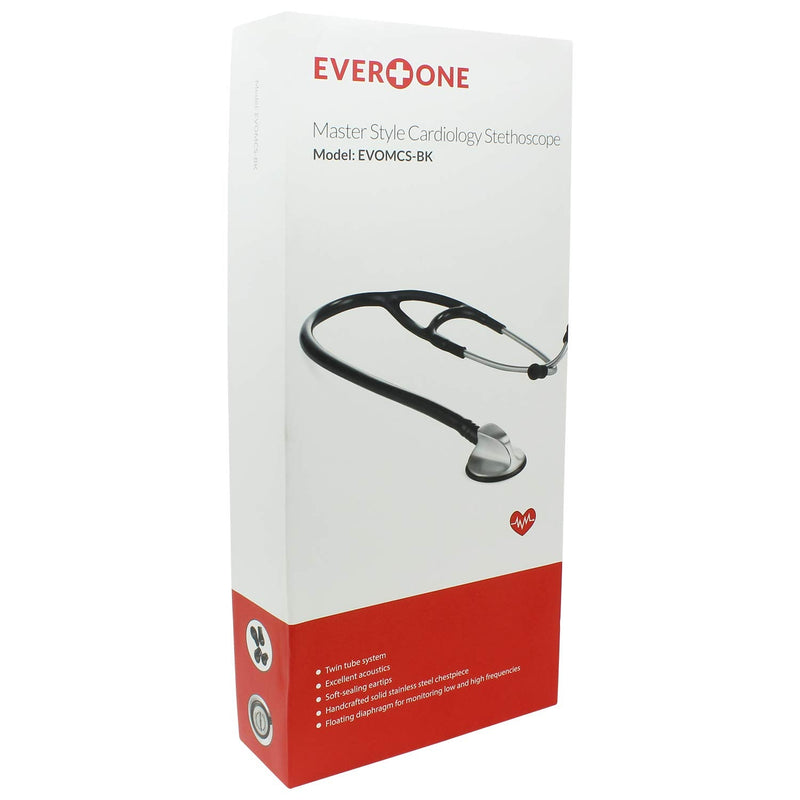 [Australia] - EverOne Professional Style Cardiology Stethoscope, Black, 27 Inch 