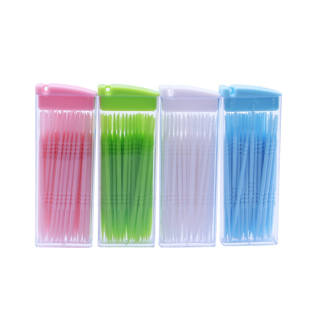 [Australia] - HEALLILY Double-Ended Plastic Toothpicks Teeth Sticks for Oral Care 200pcs 