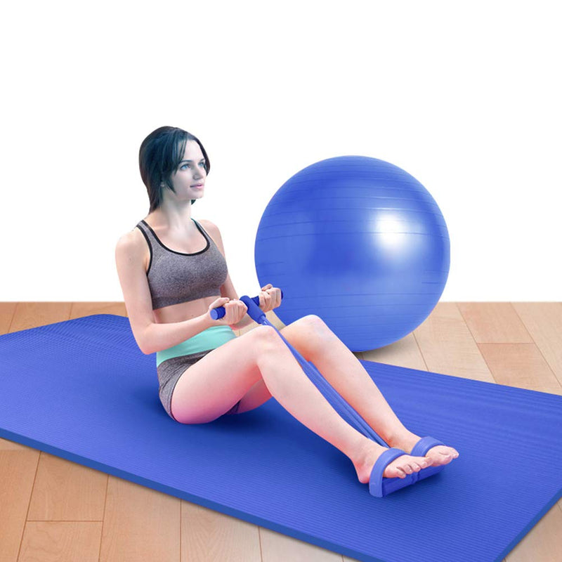 [Australia] - ZHIYE Pilates Yoga Ball Exercise Ball Core Fitness Bender, Yoga, Stability, Barre, Training Physical Therapy Anti-Slip Swiss Ball Gym Home 45CM Diameter PumpBlue 