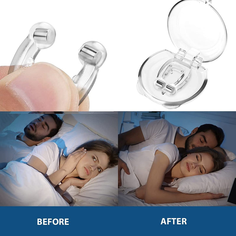 [Australia] - Skyloa Anti Snoring Devices - Silicone Magnetic Anti Snoring Nose Clip, Snore Stopper, Provide Effective Snoring Solution - Comfortable Nasal to Stop Snoring(4 PCS) 