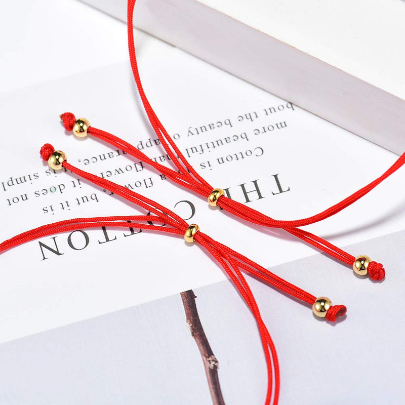 [Australia] - Seyaa Red String Bracelet 7 Knots Kabbalah Protection Good Luck Thread Handmade String Bracelets for Women Men Girls Boys Family Friends 10pcs 