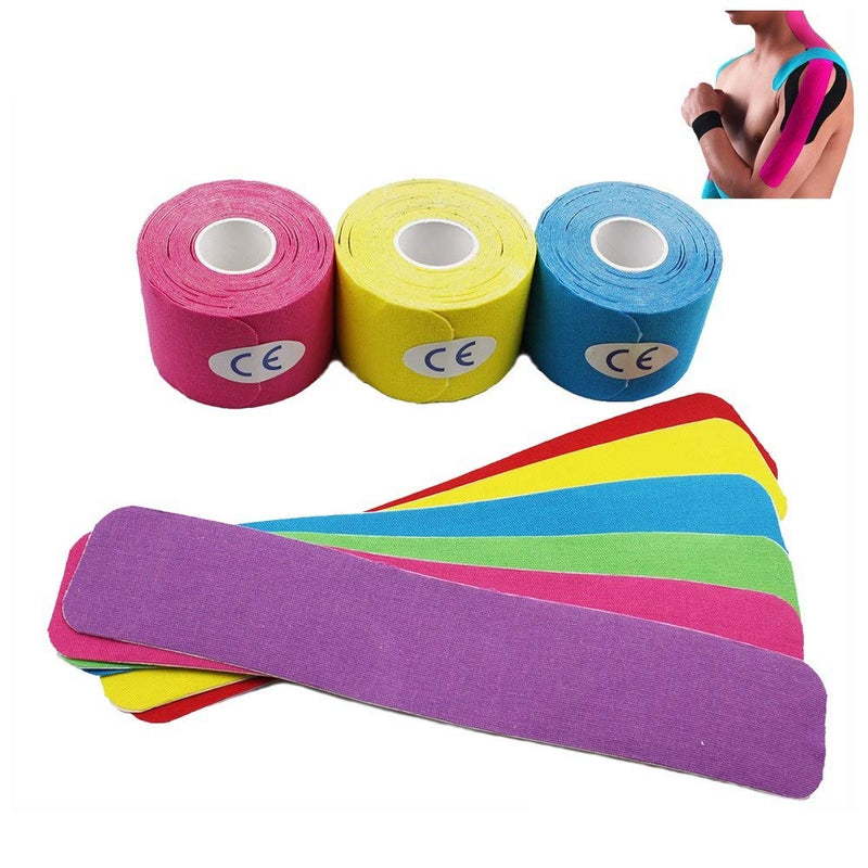 [Australia] - PreCut Kinesiology Tape Sport Pro (20 Pre Cut 10 Inch Strips per Roll) Athletic Recovery Muscle Support Physio Therapeutic Aid (Purple) (Single Roll) Purple 1 Count (Pack of 1) 
