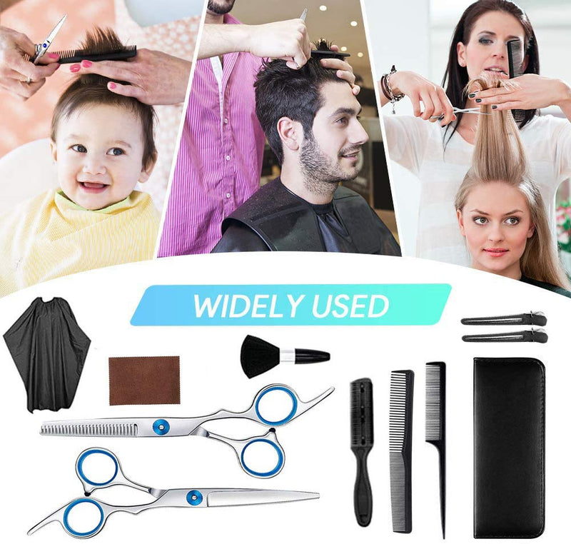 [Australia] - Hair Cutting Scissors Stainless Steel Professional Hairdressing Scissors,11 Pcs Hair Scissors Set,Barber ScissorsWomen Men Professional Hair 