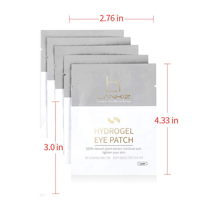 [Australia] - LANKIZ Eye Pads for Lash Extensions Under Eye Gel Pads for Eyelash Extensions Lint Free Hydrogel Eye Patches Eyelash Extension Supplies 100 pairs 100 Pair (pack of 100) 