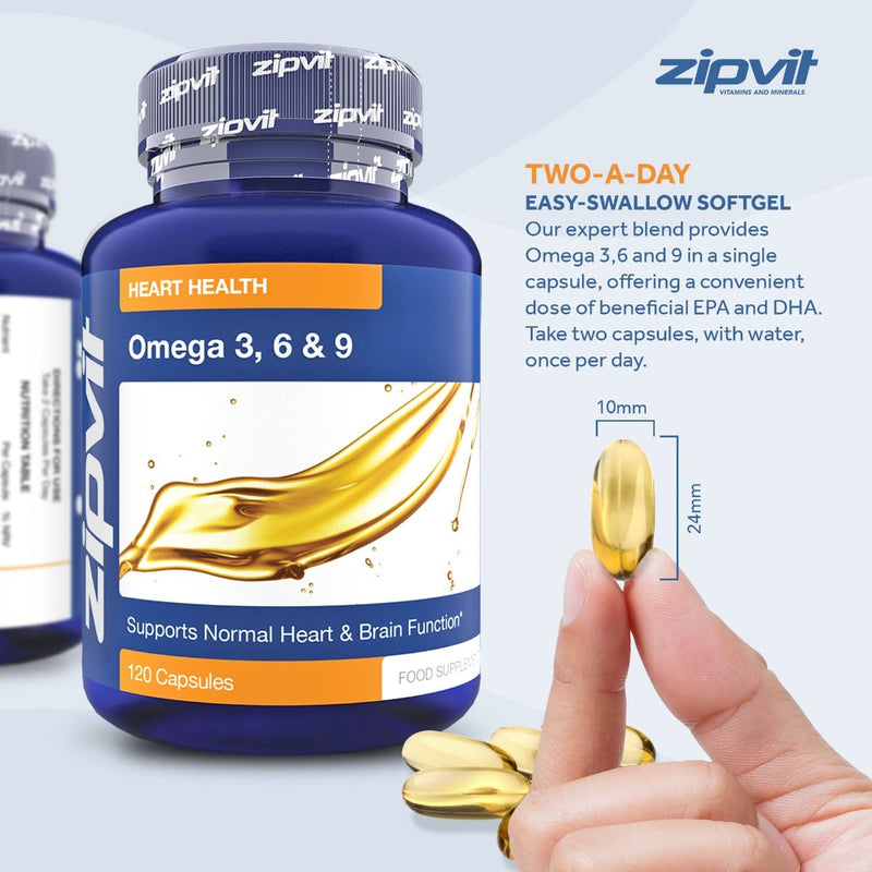 [Australia] - Omega 3 6 & 9 Oil 1000mg, 120 Softgels. Source of Alpha-Linolenic Acid. Made in UK. 