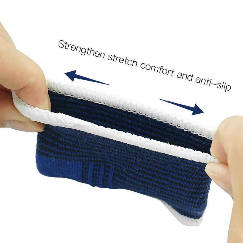 [Australia] - Luwint kid Compression Ankle Brace - Knitted Ankle Sleeve Sock Support for Sprains Arthritis Tendonitis Running Fitness, 1 Pair Blue ankle 