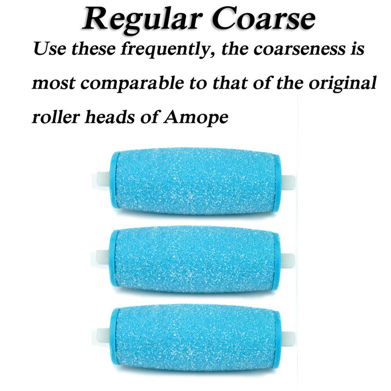 [Australia] - 7 Pack Include 4 Extra Coarse & 3 Regular Coarse Replacement Roller Refill Heads Compatible with Amope Pedi Electronic Foot File 