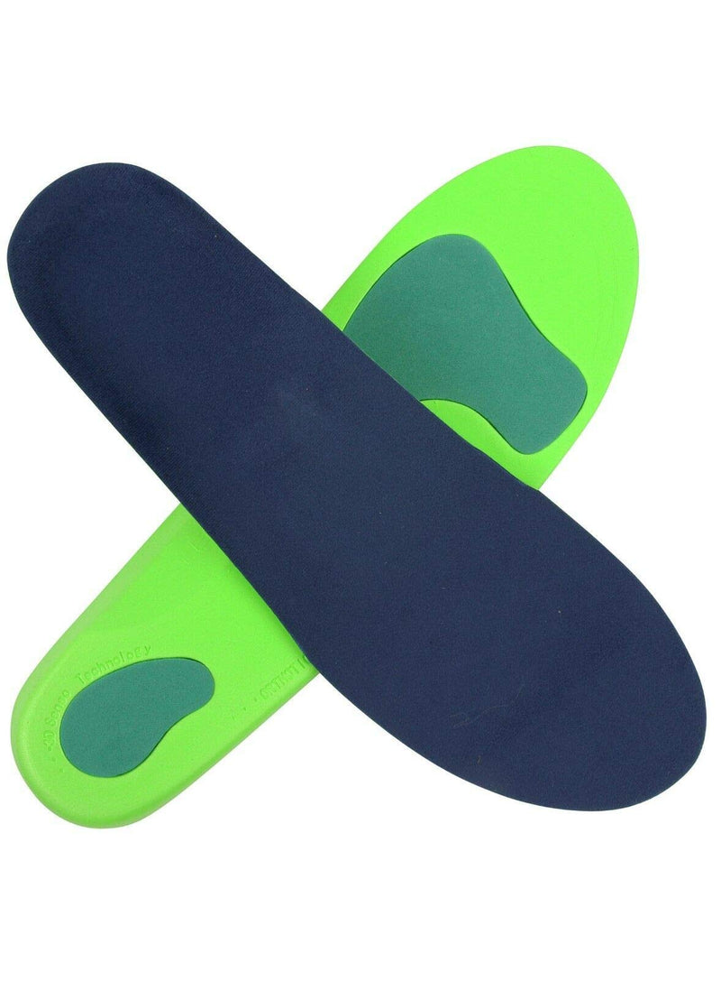[Australia] - walgreen 11-13 Size Plantar Fasciitis Orthotic Insoles Arch Support Shoe Boot Inserts Women Men Insole Flat Feet Insert Ortho Arch Plantar Series, Green & Blue 