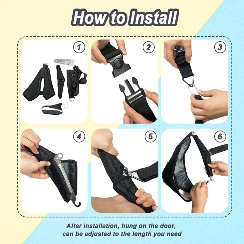 [Australia] - Cervical Neck Traction Hammock Device, Over Door Spine Exerciser Support Brace Posture Corrector for Relief Head Shoulder Pain 