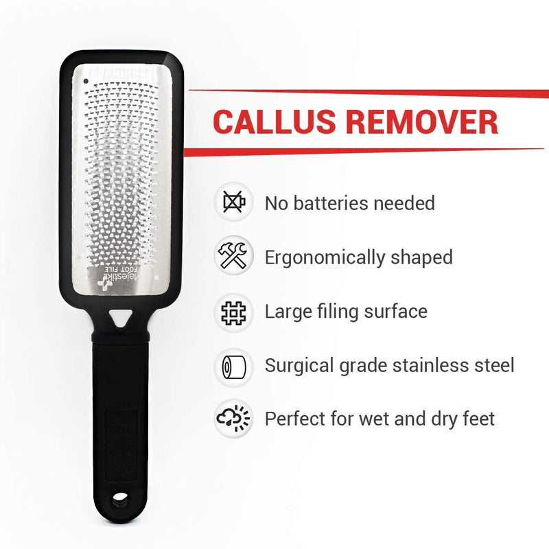 [Australia] - Foot Rasp Large Foot File And Callus Remover, Best Foot Care Pedicure Metal Surface Tool To Remove Hard Skin, Suitable On Both Wet And Dry Feet, Surgical Grade Stainless Steel File- Lifetime Warranty! 