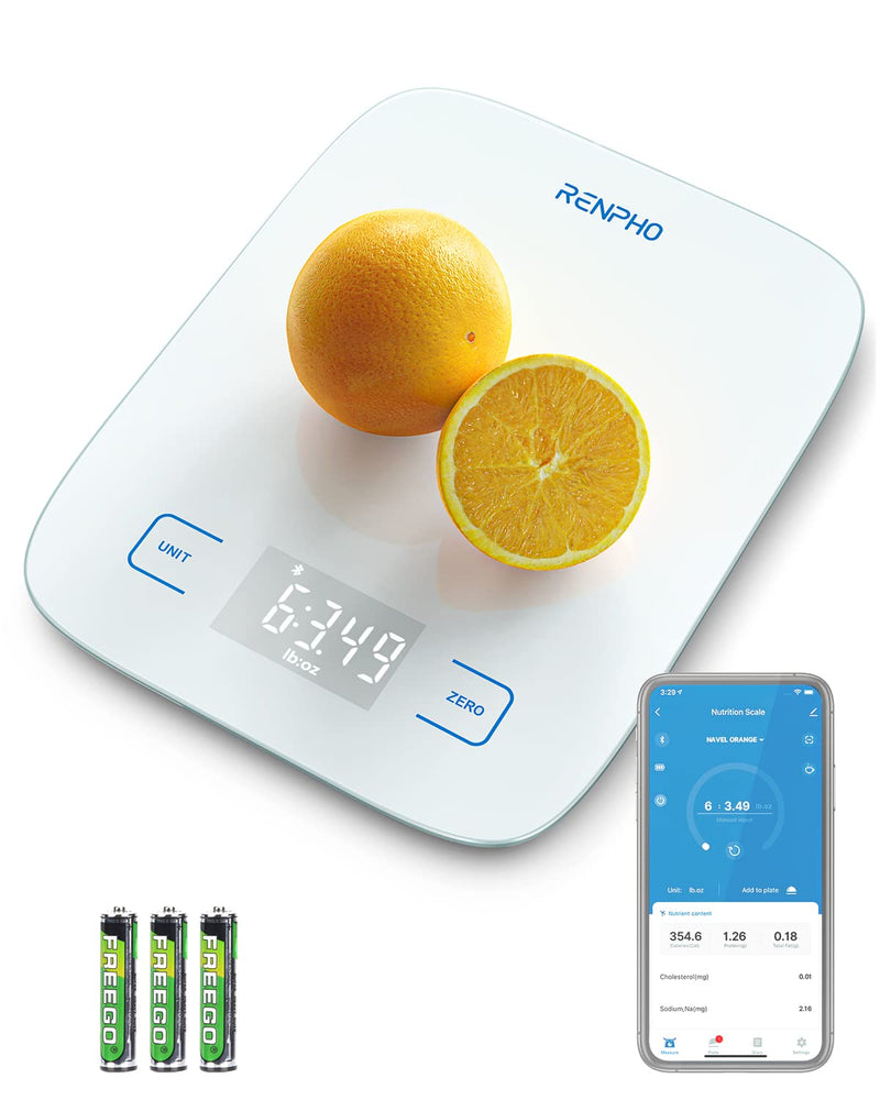 [Australia] - RENPHO Body Fat Scale Smart BMI Scale Digital Bathroom Wireless Weight Scale, Body Composition Analyzer-RENPHO Digital Nutrition Food Scale, 22lb/10kg Bluetooth Smart Kitchen Scale with APP 