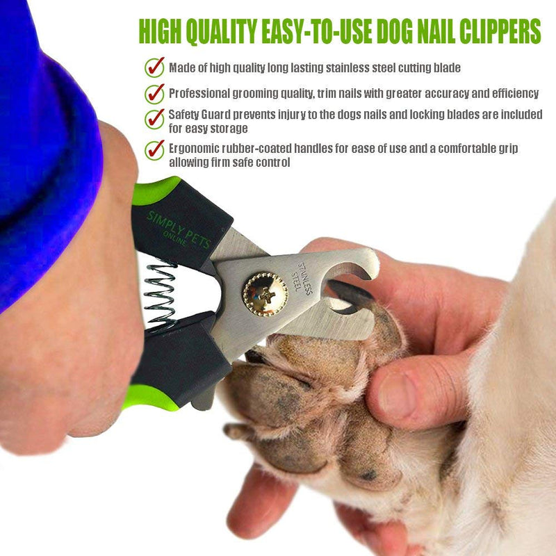 [Australia] - Dog Nail Clippers with Safety Guard - Superior Sharpness - Designed By Vets - Suitable for Large Dogs - Stainless Steel Dog Claw Clippers Single 