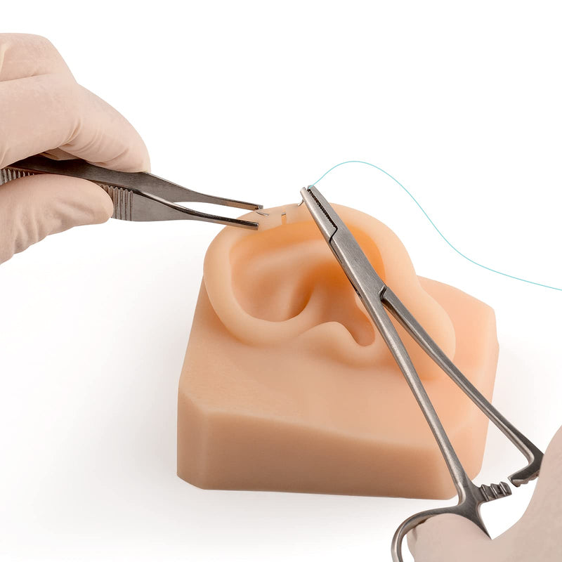 [Australia] - Ultrassist Soft Silicone Left Ear for Practicing Suture, Silicone Flexible Model for Education Display, Rubber Ear for Teaching Instructions 