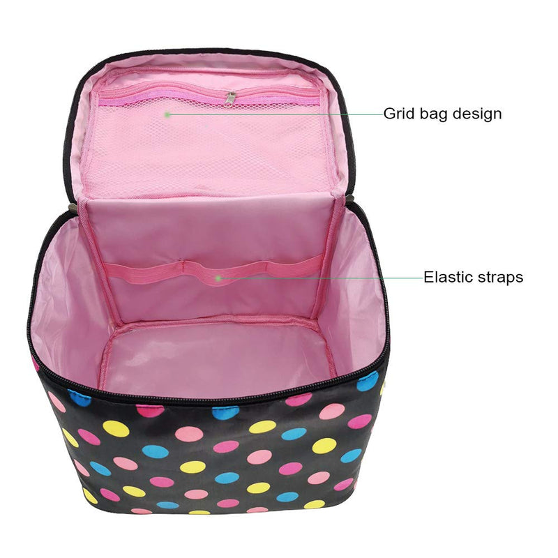 [Australia] - Large Make Up Bag,Make Up Case Large Travel Cosmetic Bags Makeup Bag with Brush Holder Multifunction Case Toiletry Bags with Handle for Women Girls 