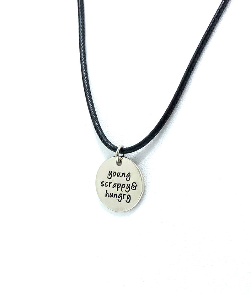 [Australia] - Jewelry by Jules Hamilton American Musical Genuine Leather Necklaces: Not Throwing Away My Shot! Rise Up! Talk Less Smile More. Young, Scrappy & Hungry Young Scrappy & Hungry - Deluxe Engraved 