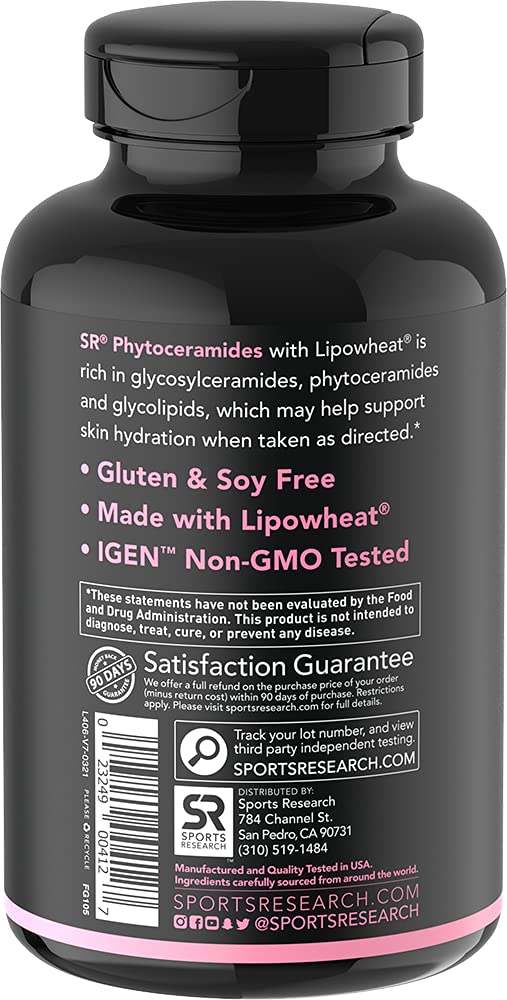 [Australia] - Phytoceramides 350mg Made with Clinically Proven Lipowheat® | Plant Derived and GMO Free with No Fillers or Synthetic Vitamins - 30 Liquid softgels 