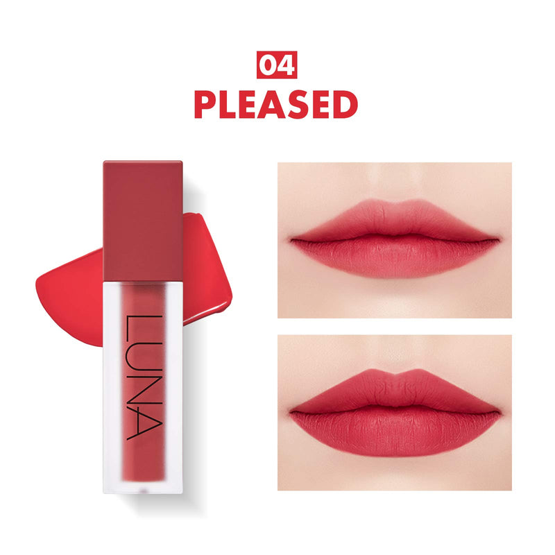 [Australia] - AEKYUNG LUNA Matte Leather Lip Stain, Velvet Matte Liquid Cream Lip, Highly Pigmented Color | 04 Pleased 