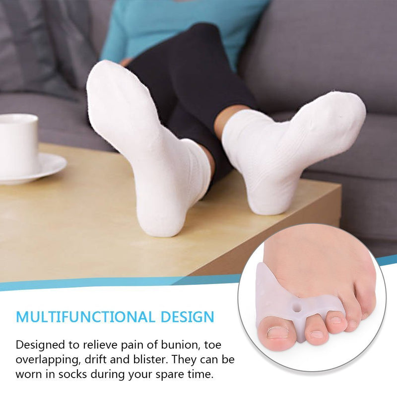 [Australia] - Gel Toe Separator for Men and Women, Silicone Hallux Valgus Corrector Bunion Toe Straightener for Hammer Tip with Forefoot Bear 