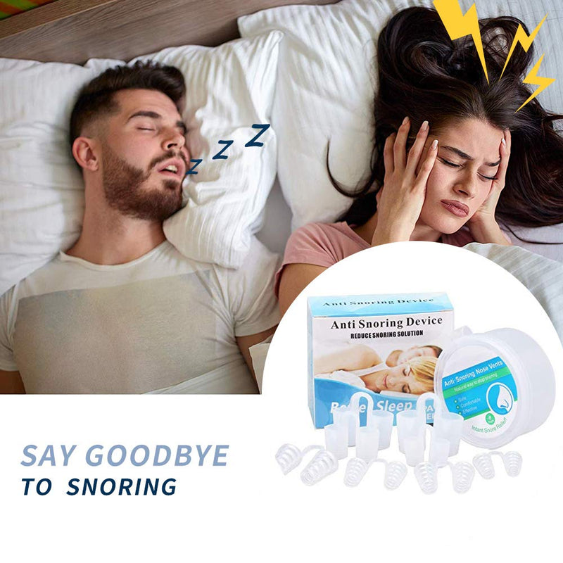 [Australia] - 8 Pack Nose Vents to Ease Breathing Anti Snoring Nose Vents with Different Size Breathing Relief Nasal Dilator Includes Travel Case 
