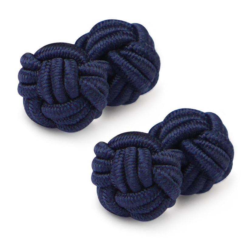 [Australia] - HONEY BEAR Silk Knot Fabric Cufflinks 5 Pairs Set for Mens/Womens Shirt Gift Round 10 with box 